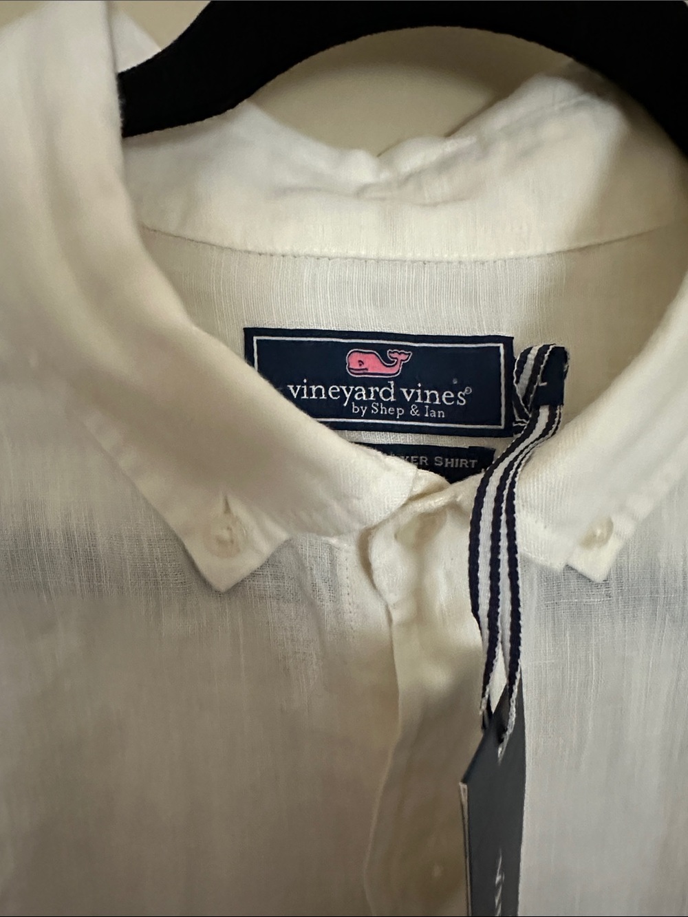 Vineyard Vines white Linen Button-Down Shirt - Picture 2 of 4